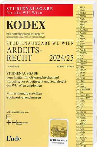 KODEX Studienausgabe Arbeitsrecht WU 2024/25