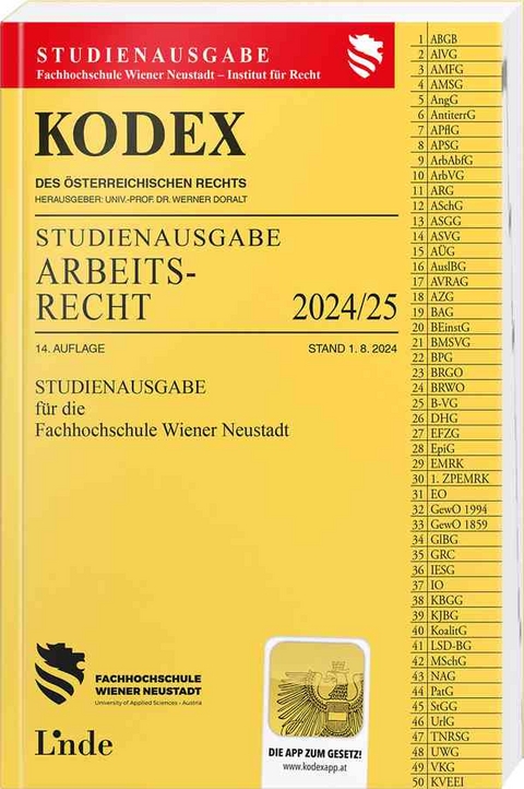 KODEX Studienausgabe Arbeitsrecht FH Wr. Neustadt 2024/25 - 