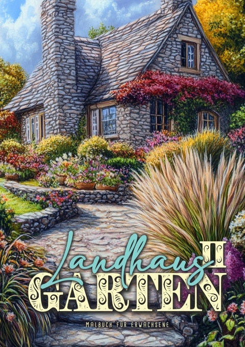 Landhaus Garten Malbuch f&uuml;r Erwachsene 2 - Monsoon Publishing, Musterst&uuml;ck Grafik
