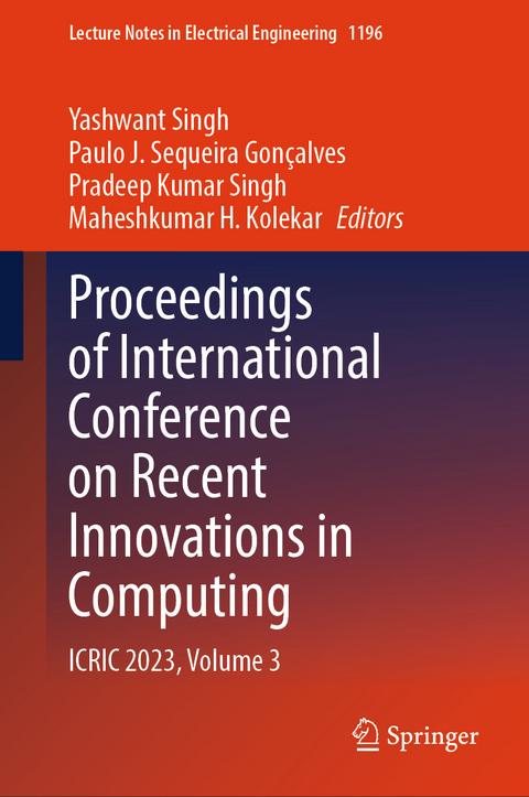 Proceedings of International Conference on Recent Innovations in Computing - 