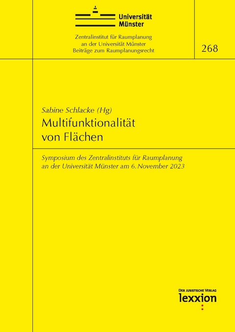 Multifunktionalit&auml;t von Fl&auml;chen - Symposium des Zentralinstituts f&uuml;r Raumplanung an der Universit&auml;t M&uuml;nster am 6. November 2023 - 