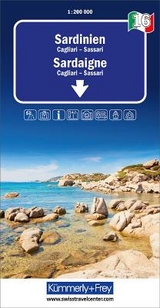 K&uuml;mmerly+Frey Regional-Strassenkarte 16 Sardinien 1:200.000