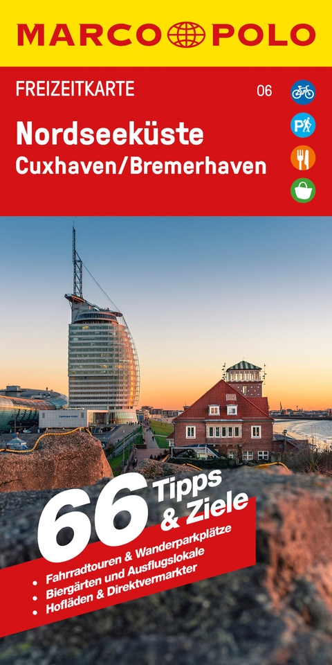 MARCO POLO Freizeitkarte 6 Nordseek&uuml;ste, Cuxhaven, Bremerhaven 1:100.000