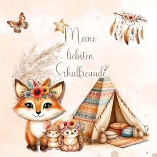 Meine liebsten Schulfreunde - Ein Freundebuch zum Ausfüllen & Ausmalen - Für Kinder ab 5 Jahren