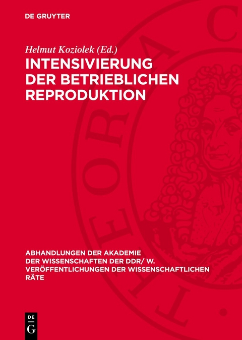 Intensivierung der betrieblichen Reproduktion - 