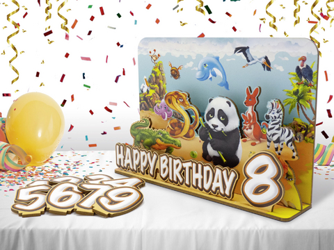 familiacard Geburtstagsdekoration &bdquo;Tiere&ldquo;