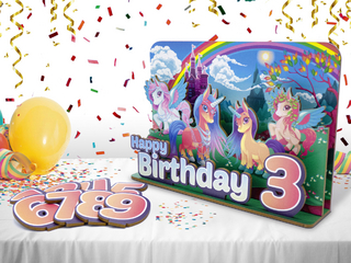 familiacard Geburtstagsdekoration „Einhorn“