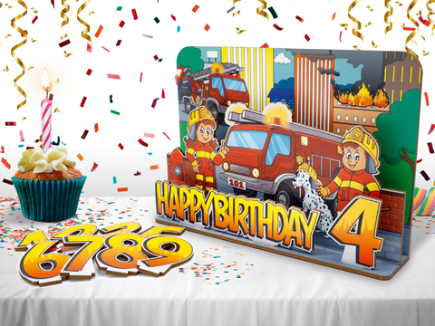 familiacard Geburtstagsdekoration &bdquo;Feuerwehr&ldquo;