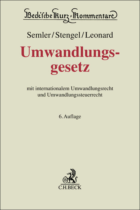 Umwandlungsgesetz: UmwG - 