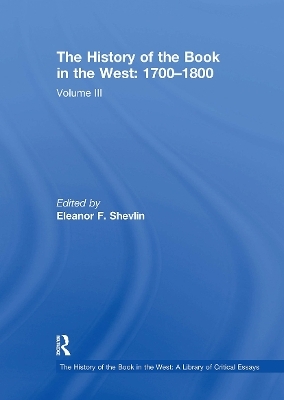 The History of the Book in the West: 1700�1800