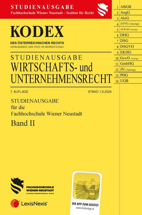KODEX Wirtschafts- und Unternehmensrecht 2024 Band II - inkl. App - 