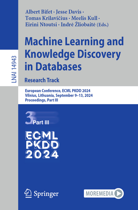 Machine Learning and Knowledge Discovery in Databases. Research Track - 
