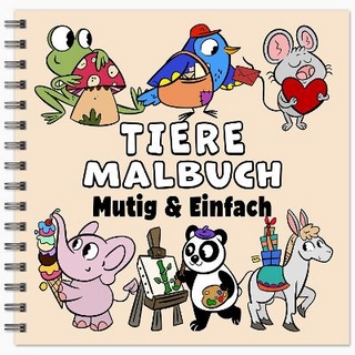 Tiere Mutig & Einfach Malbuch