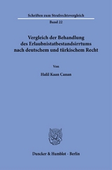 Vergleich der Behandlung des Erlaubnistatbestandsirrtums nach deutschem und t&uuml;rkischem Recht - Halil Kaan Canan