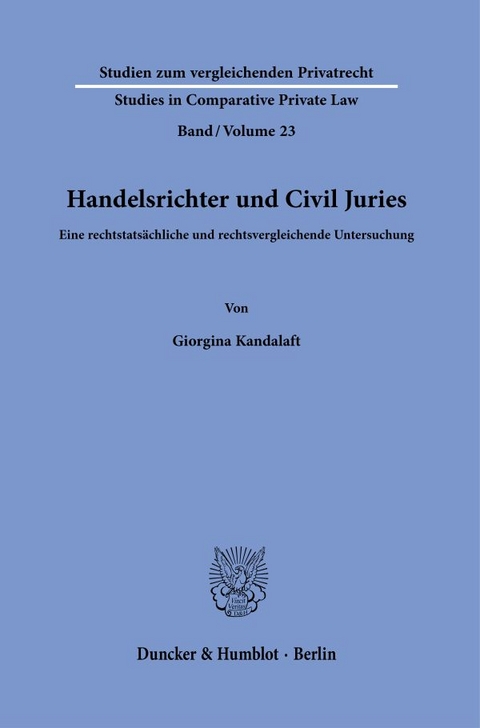 Handelsrichter und Civil Juries - Giorgina Kandalaft