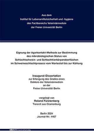 Eignung der Agarkontakt-Methode zur Bestimmung des mikrobiologischen Status von Schlachtschwein- und Schlachttierkörperoberflächen im Schweineschlachtprozess vom Wartestall bis zur Kühlung