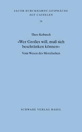 "Wer Gro&szlig;es will, mu&szlig; sich beschr&auml;nken k&ouml;nnen" - Theo Kobusch