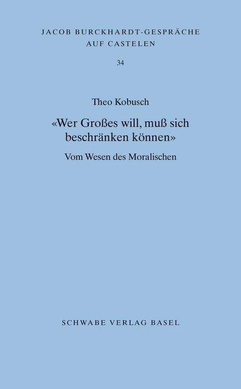 "Wer Gro&szlig;es will, mu&szlig; sich beschr&auml;nken k&ouml;nnen" - Theo Kobusch