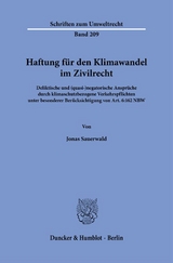 Haftung f&uuml;r den Klimawandel im Zivilrecht - Jonas Sauerwald
