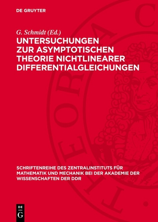 Untersuchungen zur asymptotischen Theorie nichtlinearer Differentialgleichungen