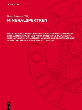 Mineralspektren / Die Ultrarotabsorption häufiger und paragenetisch oder wirtschaftlich wichtiger Carbonat-, Borat-, Sulfat-, Chromat-, Phosphat-, Arsenat-, Vanadat- und Silikatmineralien im Spektralbereich 400–4000 cm hoch minus 1 (25–2,5 μm)