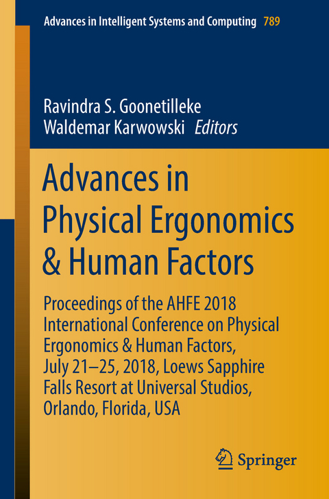 Advances in Physical Ergonomics & Human Factors - 
