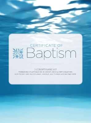 Certificate of Baptism - Water and Clouds Folded (Package of 6)