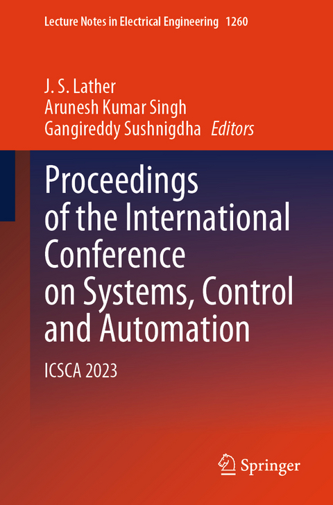 Proceedings of the International Conference on Systems, Control and Automation - 