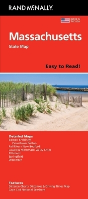 Rand McNally Easy to Read: Massachusetts State Map