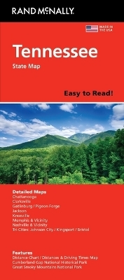 Rand McNally Easy to Read: Tennessee State Map