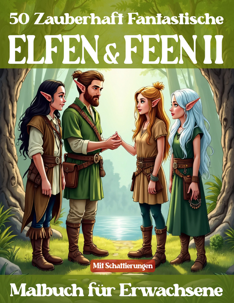 50 zauberhaft fantastische Elfen & Feen 2 Malbuch f&uuml;r Erwachsene