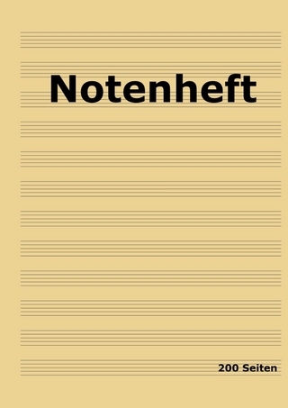 Notenheft: DIN A4 Notenlinienheft | 200 Seiten mit 12 Notenzeilen / Systeme pro Blatt | Papier 90g/m² | Musikheft mit Notenlinien