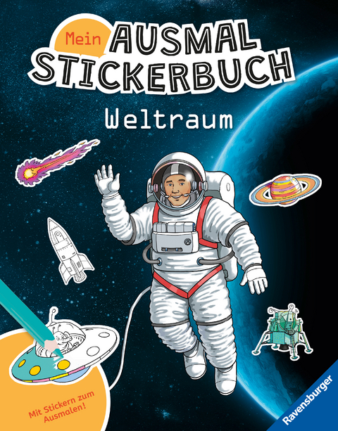 Mein Ausmalstickerbuch - Weltraum - Elena Bruns