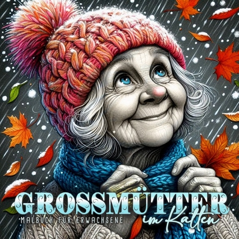 Grossm&uuml;tter im Kalten Malbuch f&uuml;r Erwachsene - Monsoon Publishing, Musterst&uuml;ck Grafik