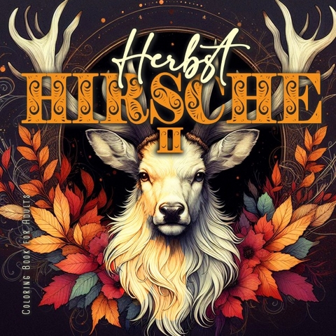 Herbst Hirsche Malbuch f&uuml;r Erwachsene 2 - Monsoon Publishing, Musterst&uuml;ck Grafik