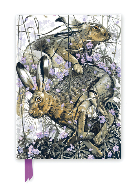 Martin Truefitt-Baker: Hares in Meadow Cranesbill (Foiled Journal) - 