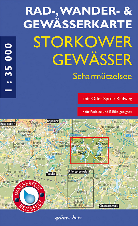 Rad-, Wander- & Gew&auml;sserkarte Storkower Gew&auml;sser, Scharm&uuml;tzelsee