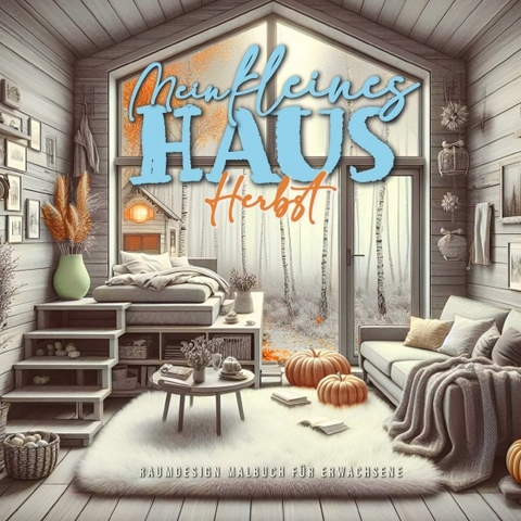 Mein kleines Haus Herbst Malbuch f&uuml;r Erwachsene - Monsoon Publishing, Musterst&uuml;ck Grafik