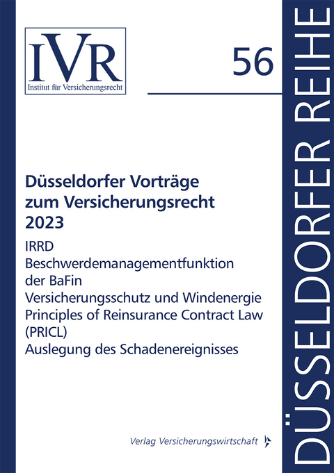 D&uuml;sseldorfer Vortr&auml;ge zum Versicherungsrecht 2023 - 