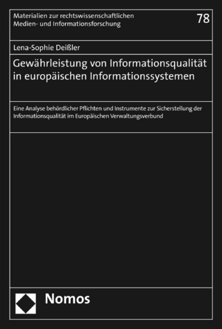 Gewährleistung von Informationsqualität in europäischen Informationssystemen