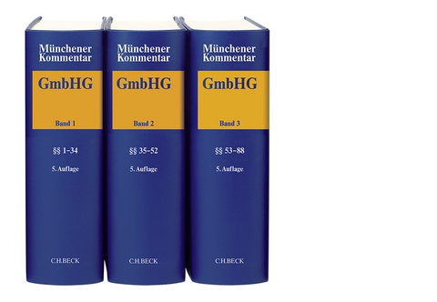 M&uuml;nchener Kommentar zum Gesetz betreffend die Gesellschaften mit beschr&auml;nkter Haftung Gesamtwerk - 