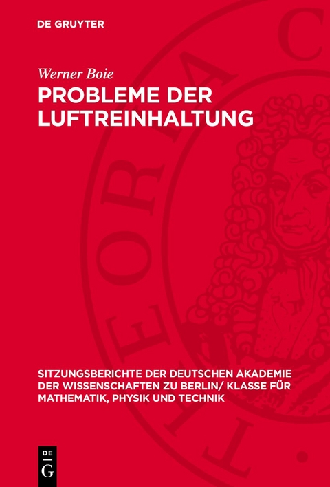 Probleme der Luftreinhaltung - Werner Boie