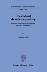 &Ouml;ffentlichkeit als Verfassungsprinzip - Johannes Held
