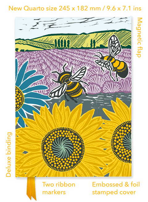 Kate Heiss: Sunflower Fields (Foiled Quarto Journal) - 