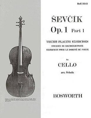 Thumb Placing Exercises for Cello Op.1 Part 1 - Otakar Sevcik