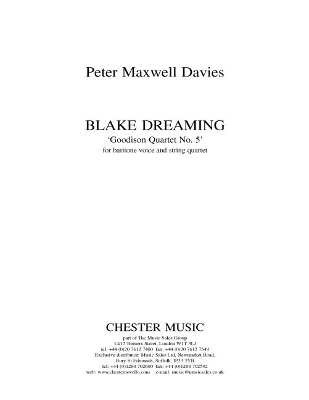 Blake Dreaming 'Goodison Quartet No.5'