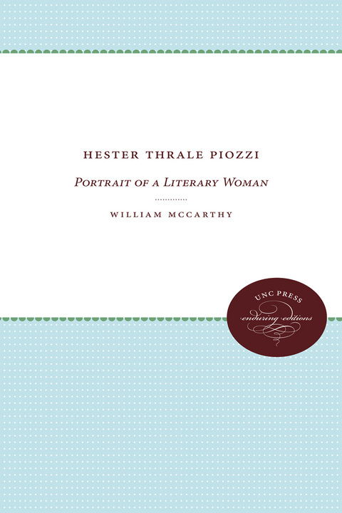 Hester Thrale Piozzi - William McCarthy