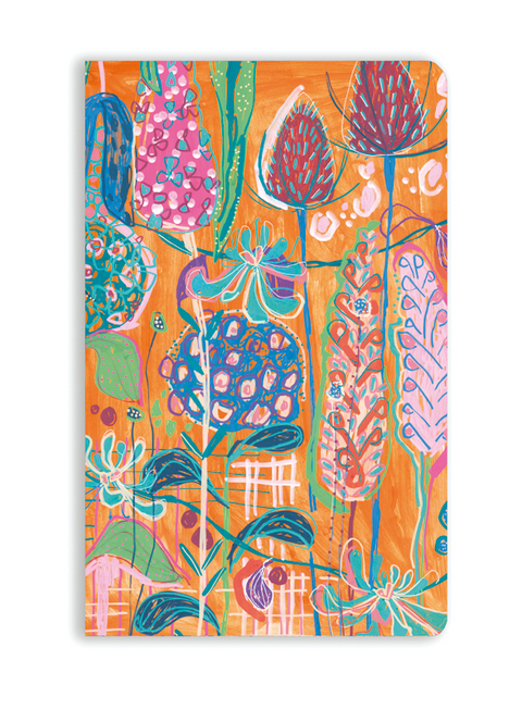 Lucy Innes Williams: Orange Hydrangeas (Soft Touch Journal) - 