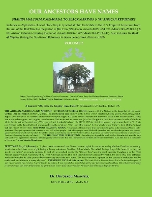 Our Ancestors Have Names - Dia Sekou Mari-Jata Ed D