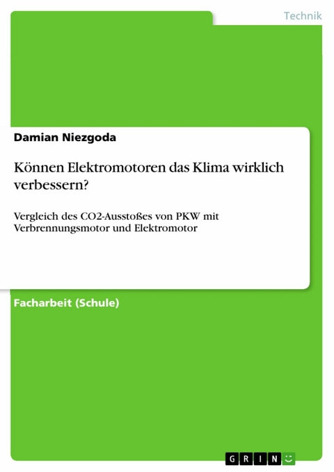 K&ouml;nnen Elektromotoren das Klima wirklich verbessern? -  Damian Niezgoda